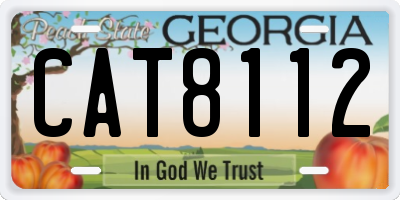 GA license plate CAT8112