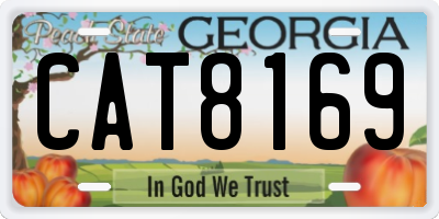 GA license plate CAT8169
