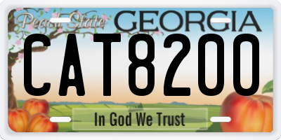 GA license plate CAT8200