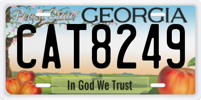 GA license plate CAT8249