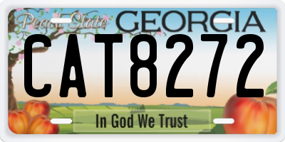 GA license plate CAT8272