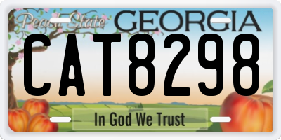 GA license plate CAT8298