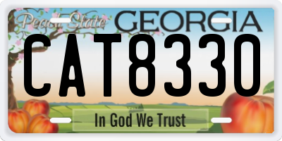 GA license plate CAT8330