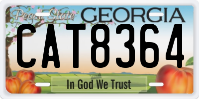 GA license plate CAT8364