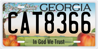 GA license plate CAT8366