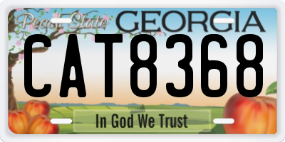 GA license plate CAT8368