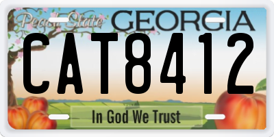GA license plate CAT8412