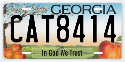 GA license plate CAT8414