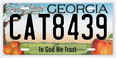GA license plate CAT8439