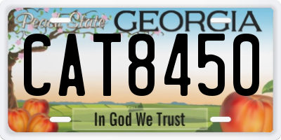 GA license plate CAT8450