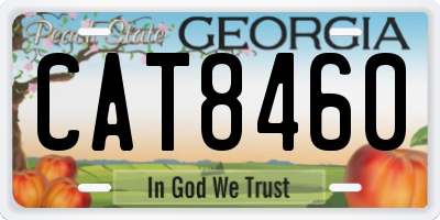 GA license plate CAT8460