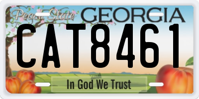 GA license plate CAT8461