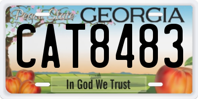 GA license plate CAT8483