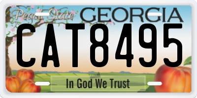 GA license plate CAT8495