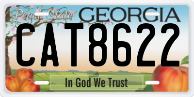 GA license plate CAT8622