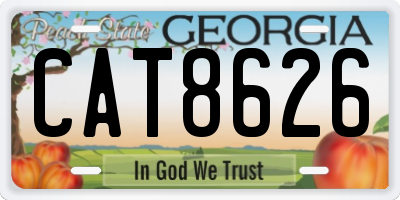 GA license plate CAT8626