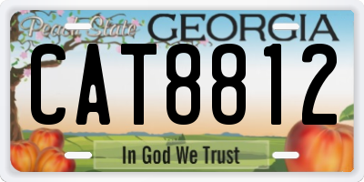 GA license plate CAT8812