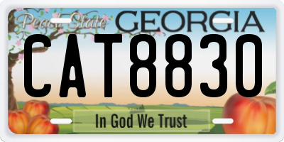 GA license plate CAT8830