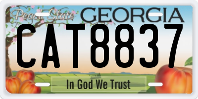 GA license plate CAT8837