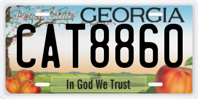 GA license plate CAT8860