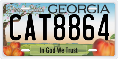 GA license plate CAT8864