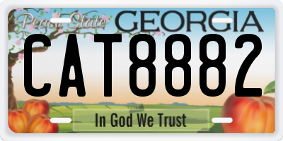 GA license plate CAT8882