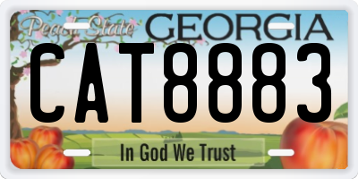 GA license plate CAT8883