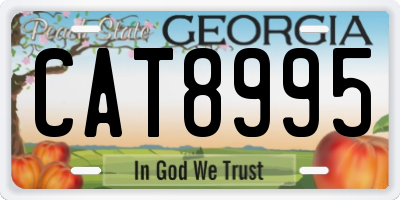 GA license plate CAT8995