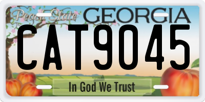 GA license plate CAT9045