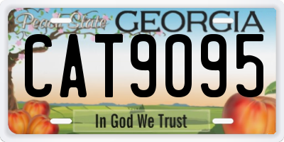 GA license plate CAT9095