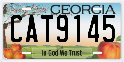 GA license plate CAT9145