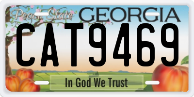 GA license plate CAT9469
