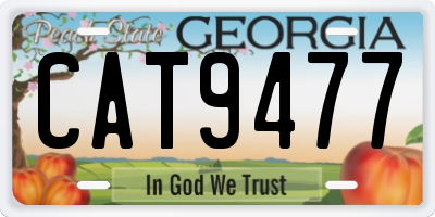 GA license plate CAT9477