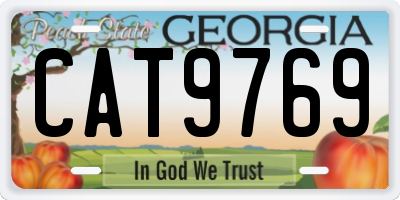 GA license plate CAT9769