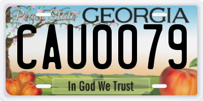 GA license plate CAU0079