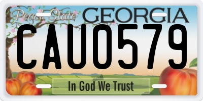 GA license plate CAU0579