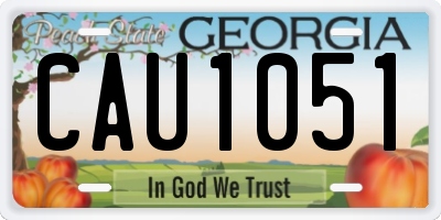 GA license plate CAU1051