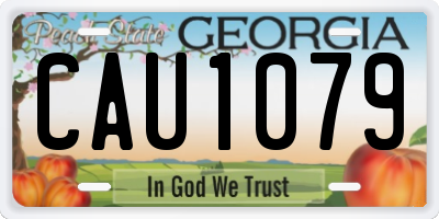 GA license plate CAU1079
