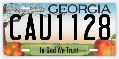 GA license plate CAU1128