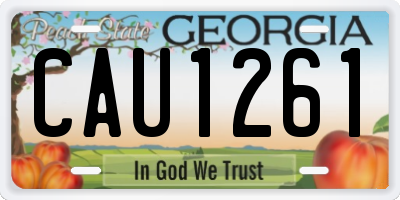 GA license plate CAU1261