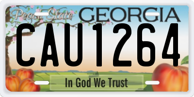 GA license plate CAU1264
