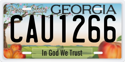 GA license plate CAU1266