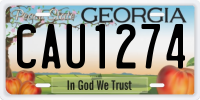 GA license plate CAU1274
