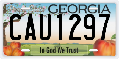 GA license plate CAU1297