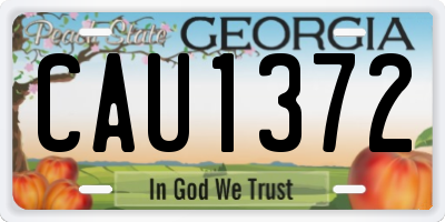 GA license plate CAU1372