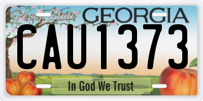 GA license plate CAU1373