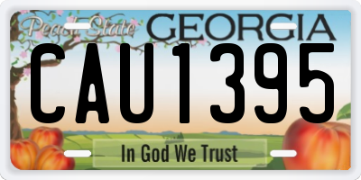 GA license plate CAU1395