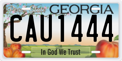 GA license plate CAU1444