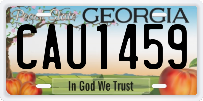 GA license plate CAU1459