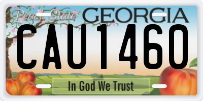 GA license plate CAU1460
